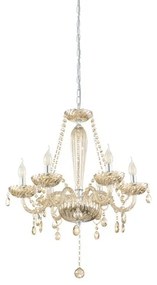 Lampadario Neoclassico Basilano cristallo 6x E14 EGLO