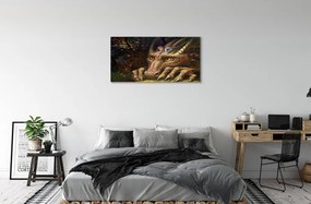 Quadro su tela Dragon Head Forest Girl 100x50 cm