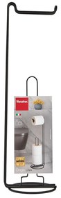 Porta carta igienica nero con supporto Origin - Metaltex