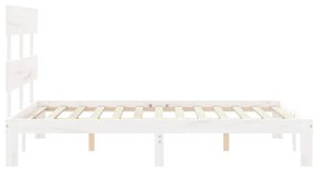 Giroletto con Testiera Bianco Small Double Legno Massello