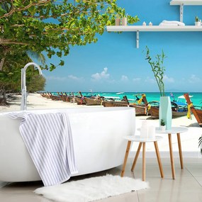Carta da parati – Spiaggia sabbiosa sull'isola di Bamboo