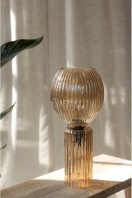 Lampada da tavolo color ambra con paralume in vetro (altezza totale 40 cm) Toulipa – Markslöjd