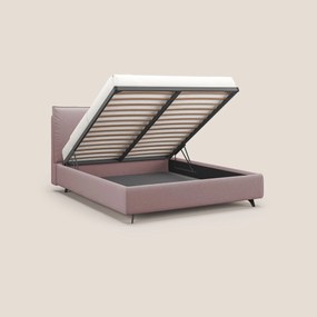 Nives letto imbottito contenitore sfoderabile in microfibra velluto impermeabile T09 rosa