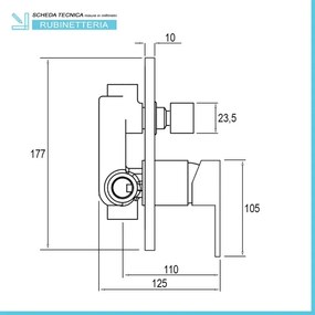 Set di rubinetti lavabo bidet e doccia in ottone cromato Kubo