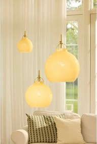 Halo Design 747931 - Lampadario a cavo TOSCANA 1xG9/28W/230V Ø 18 cm beige/ottone