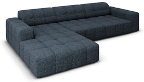 Divano angolare blu (angolo sinistro) Chicago - Cosmopolitan Design