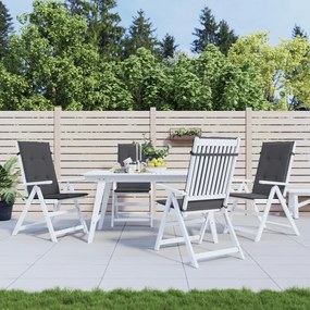 Cuscini Per Sedie 4 Pz Antracite 120x50x3 Cm İn Tessuto /
