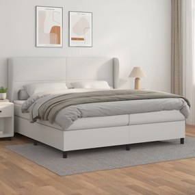 Giroletto A Molle Con Materasso Bianco 200x200cm İn Similpelle /