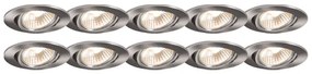Set di 10 faretti incassati orientabili in alluminio - Cisco