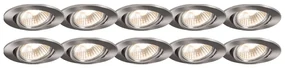 Set di 10 faretti incassati orientabili in alluminio - Cisco