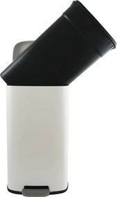 Cestino per la spazzatura bianco opaco in acciaio con pedale 50 l Akira – Spirella