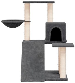 Albero per gatti con tiragraffi in sisal grigio scuro 82 cm
