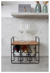 Supporto per 6 bottiglie di vino con ripiano in bambù Loft - Wenko