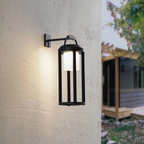 Lucande lampada LED solare 2 in 1 Tilena, nera, rotonda, alluminio Tilena Lucande, dimmerabile, Nero, Alluminio, Moderno, Lampada solare da esterni