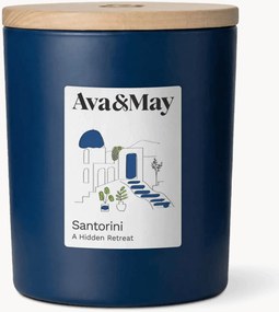 Candela profumata Santorini (rosmarino, fava tonka e cedro)