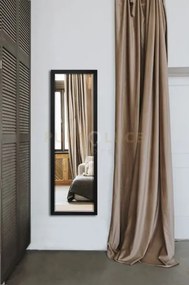 Juliette specchio da parete cornice alluminio nera installabile ver...