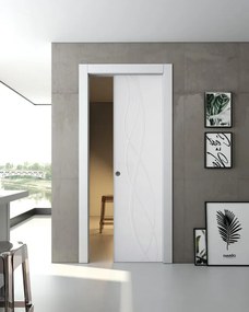 Porta scorrevole Wonder bianco L 60 x H 210 cm reversibile