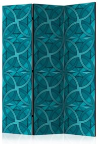 Paravento Geometric Turquoise [Room Dividers]
