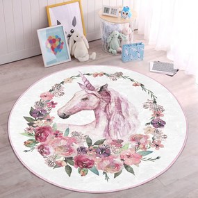 Tappeto rosa per bambini ø 120 cm Comfort - Mila Home