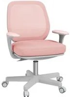 Sedia Poltrona Operativa da Ufficio 55x48x82,5-94,5 cm Tessuto a rete Rosa