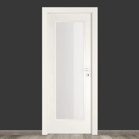 Porta tamburata battente Word Vetrata bianco L 70 x H 210 cm sinistra