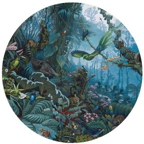 KEK Amsterdam Carta da parati panoramica Tropical Landscapes Blue Circle - M - 1.9m