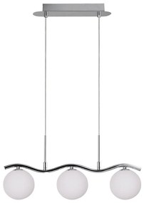Lampadario a sospensione con filo RAMON 3xG9/40W/230V cromo lucido
