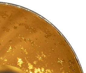 Lampada da tavolo industriale nera con interno dorato - Magna Eglip