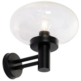 Lampada da parete per esterni moderna nera - Elly
