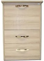 Mobile asse stiro Olmo in legno nobilitato con 3 cassetti cm 44x57xH.89