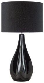 Lampada da tavolo porcellana nero 60 cm SANTEE Beliani