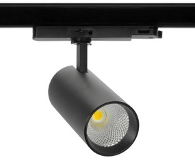 Faro LED 40W Dimmerabile 0-10V per Binario Trifase 38/60° Nero CCT Colore Bianco Variabile CCT