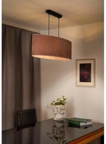 Duolla - Lampadario a sospensione con filo OVAL 2xE27/15W/230V rosa