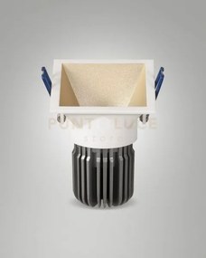 Toodle incasso quadrata asimmetrica 3000k 1250lm 11w oro dimmerabile