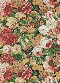 Sanderson Tapete Rose and Peony - Amanpuri Red/ Devon Green