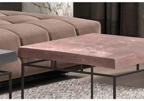 Rousseau set tavolini da salotto 2 pz aron in metallo grigio e ruggine