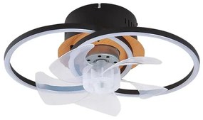 Lomana LED Ventilatore a soffitto CCT Nero - Lindby