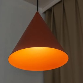 Lampada a sospensione con cavo ETNA II 1xE27/15W/230V Ø 25 cm arancione