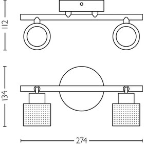 Philips - Faretto NIALL 2xGU10/5W/230V nero/ottone