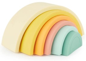 Bieco - Arcobaleno impilabile in silicone - Tropical Vibes