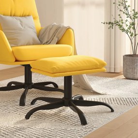Poggiapiedi Giallo Senape 60x60x36 Cm İn Tessuto /