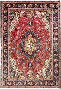 Tabriz Tappeto 290x200 Rosso (Iran) Annodato A Mano