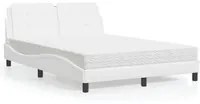 Letto con Materasso Bianco 140x190 cm in Similpelle 3208860