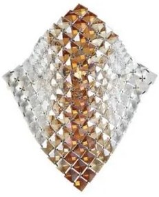 Applique a parete rumba trasparenti e ambra 1 luce attacco g9 25x14...