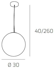 Sospensione Contemporanea Target Metallo Cromo Vetro Cromo Trasp 1 Luce E27 30Cm