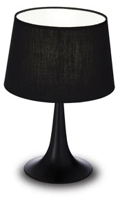 Lampada Da Scrivania-Ufficio Moderna London Metallo Nero 1 Luce E27 Small