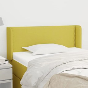 Testiera Ad Orecchio Verde 103x16x78/88 Cm İn Tessuto /