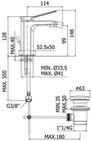 Paffoni Tilt Ti135no Miscelatore Bidet Con Scarico Nero Opaco