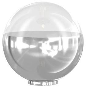 Lampada Contemporanea Target Metallo Cromo Vetro Cromo E Trasp 1 Luce E27 40Cm