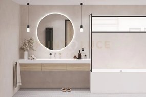 Luna specchio da parete rotondo retro-illuminato d.100cm leed 37w 5...